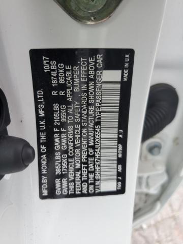 2018 HONDA CIVIC EX SHHFK7H54JU205545