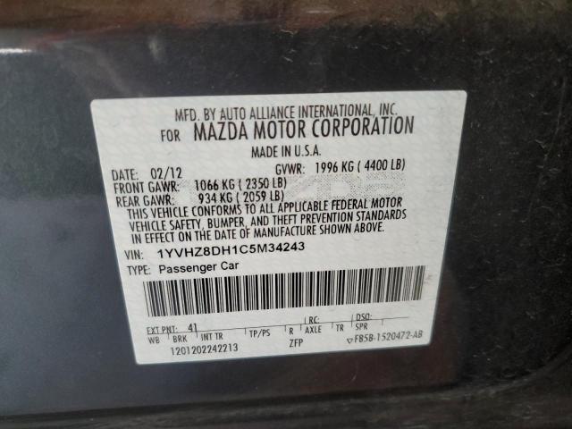 2012 MAZDA 6 I - 1YVHZ8DH1C5M34243