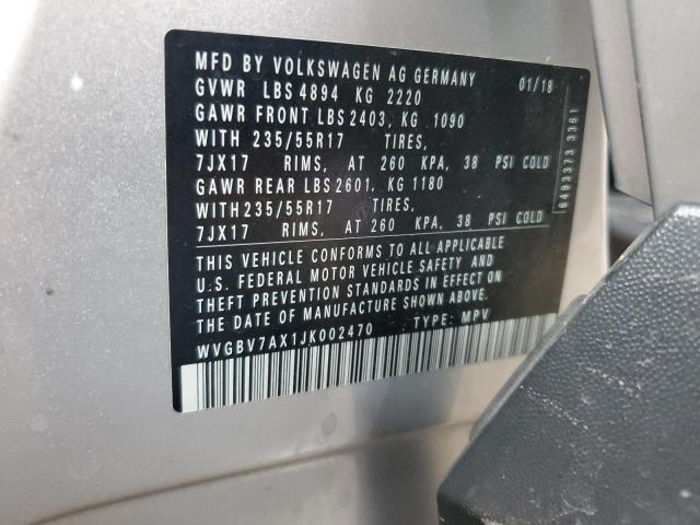 2018 VOLKSWAGEN TIGUAN LIM WVGBV7AX1JK002470