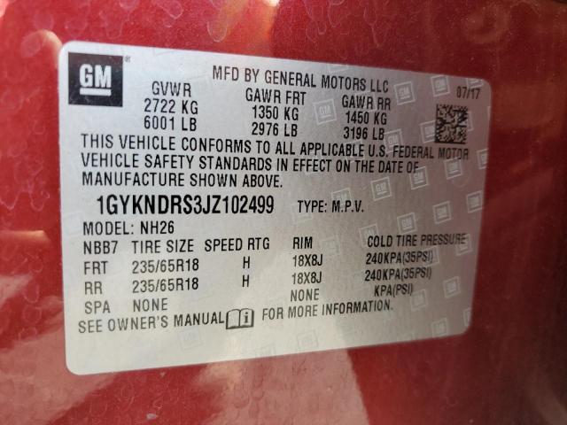 2018 CADILLAC XT5 LUXURY 1GYKNDRS3JZ102499