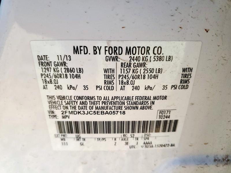 2014 FORD EDGE SEL - 2FMDK3JC5EBA05718