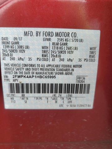 2017 FORD EDGE SPORT 2FMPK4AP1HBC65995