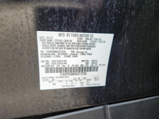 2013 FORD TAURUS SEL - 1FAHP2E88DG212236