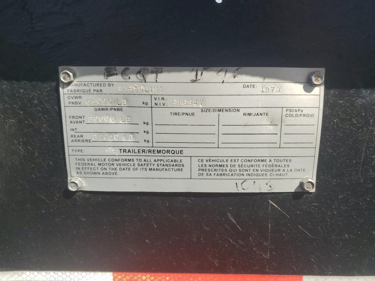 Lot #3224702174 1973 BERTOLINI UNKNOWN