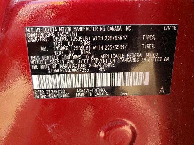 2018 TOYOTA RAV4 ADVENTURE 2T3WFREV0JW497355