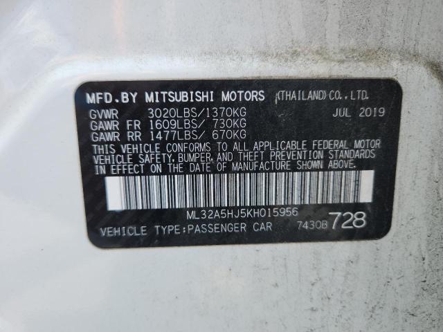 2019 MITSUBISHI MIRAGE LE ML32A5HJ5KH015956