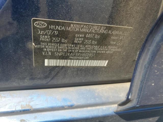 2019 HYUNDAI SONATA SE 5NPE24AF3KH802851