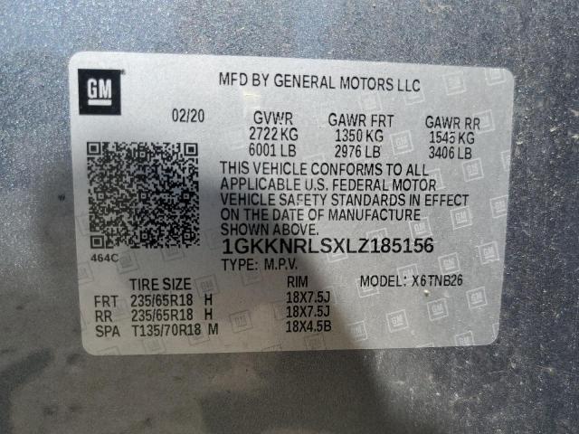 2020 GMC ACADIA SLE 1GKKNRLSXLZ185156