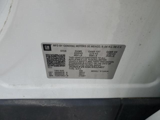 2019 CHEVROLET EQUINOX LT 3GNAXVEX5KS512407