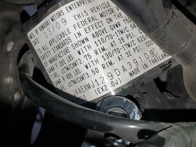 2009 KAWASAKI EX250 J JKAEXMJ129DA39109
