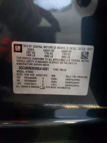 2017 CHEVROLET SILVERADO K1500 LT 3GCUKRER3HG414081