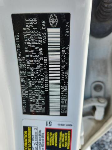 2018 TOYOTA CAMRY L 4T1B11HK6JU632881