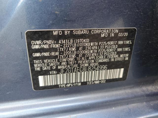 2020 SUBARU CROSSTREK JF2GTAEC8L8254996