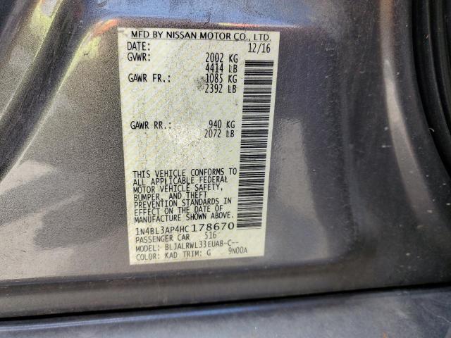 2017 NISSAN ALTIMA 3.5 1N4BL3AP4HC178670