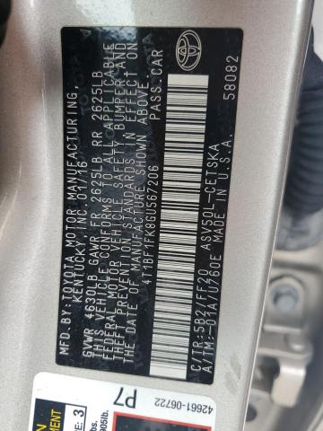 2016 TOYOTA CAMRY LE - 4T1BF1FK8GU567206