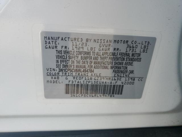 2024 NISSAN KICKS SV 3N1CP5CV6RL494784
