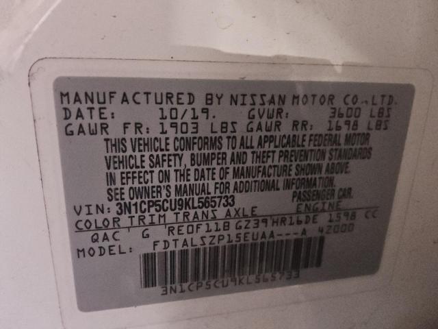 2019 NISSAN KICKS S 3N1CP5CU9KL565733