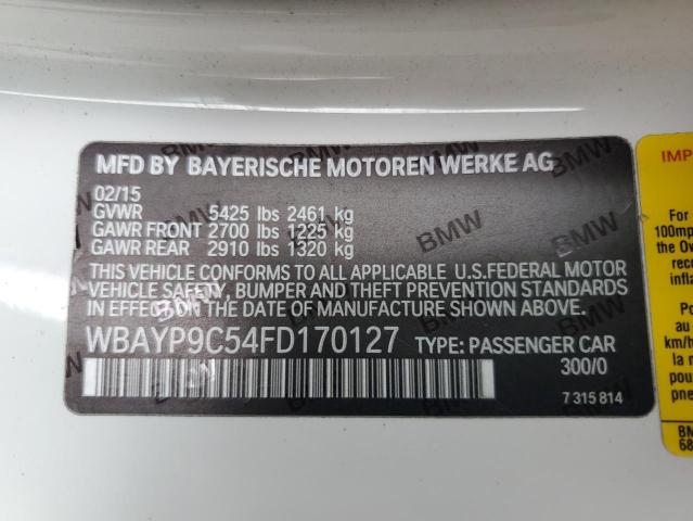 2015 BMW 650 I WBAYP9C54FD170127