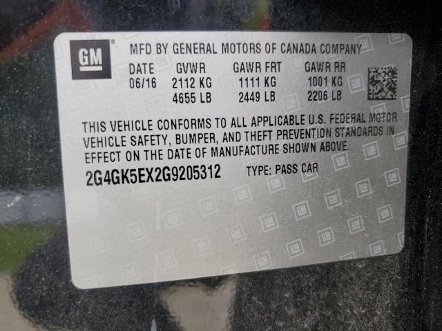 2016 BUICK REGAL 2G4GK5EX2G9205312