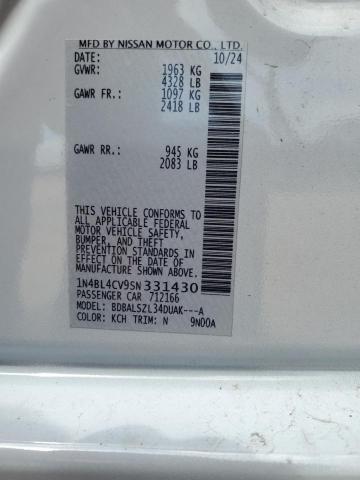 2025 NISSAN ALTIMA SR 1N4BL4CV9SN331430