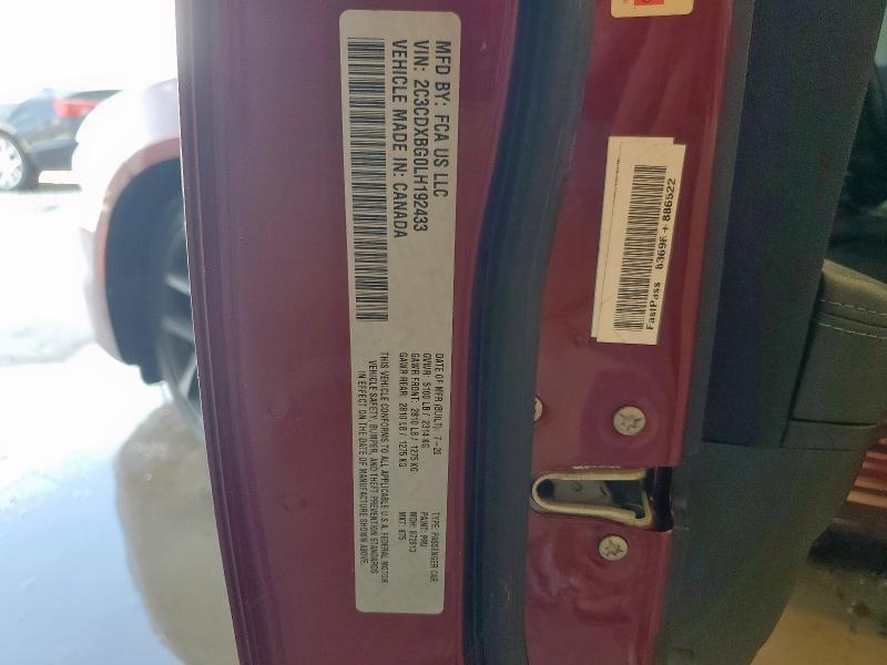 2020 DODGE CHARGER SXT 2C3CDXBG0LH192433