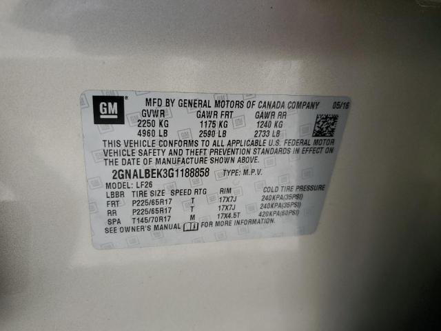 2016 CHEVROLET EQUINOX LS 2GNALBEK3G1188858