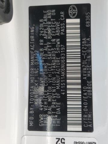 2022 TOYOTA CAMRY NIGH 4T1S11AK6NU683197