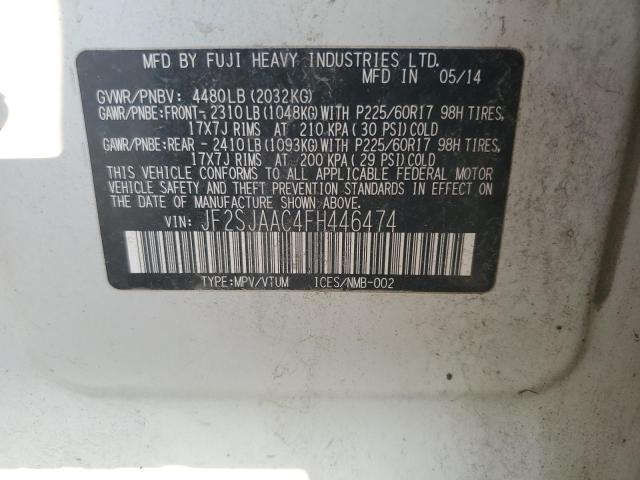 2015 SUBARU FORESTER 2 JF2SJAAC4FH446474