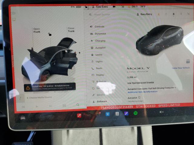 2025 TESLA MODEL Y 7SAYGDED3SF314489