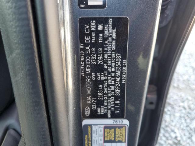 2021 KIA FORTE 3KPF24AD5ME354087