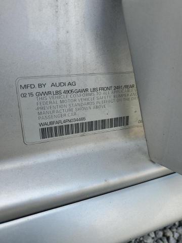 2015 AUDI A4 PREMIUM WAUBFAFL4FN034465