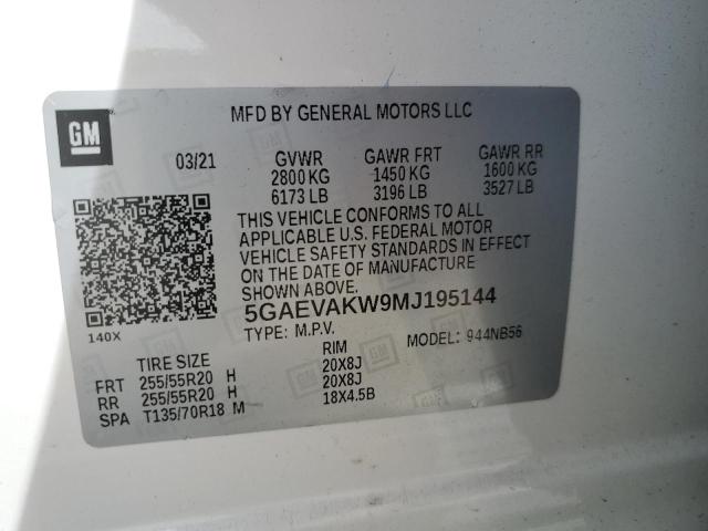 2021 BUICK ENCLAVE ESSENCE 5GAEVAKW9MJ195144