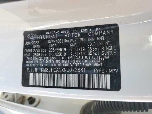 2022 HYUNDAI TUCSON SEL CONVENIENCE KM8JFCA1XNU072881