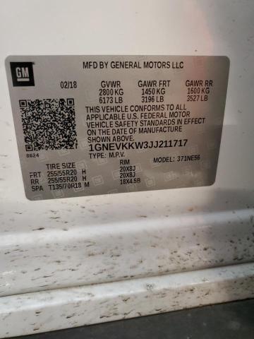 2018 CHEVROLET TRAVERSE H 1GNEVKKW3JJ211717