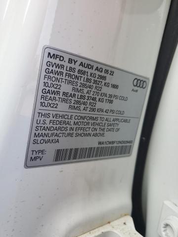 2022 AUDI SQ8 PRESTI WA1CWBF12ND029453