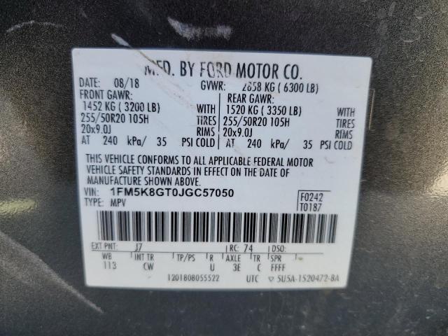 2018 FORD EXPLORER SPORT 1FM5K8GT0JGC57050