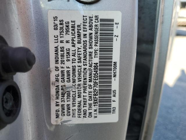 2015 HONDA CIVIC SE 19XFB2F70FE054984