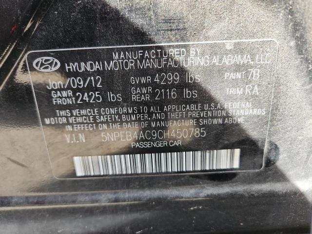 2012 HYUNDAI SONATA GLS - 5NPEB4AC9CH450785