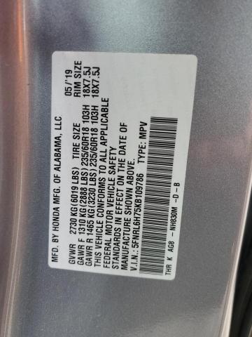 2019 HONDA ODYSSEY EX 5FNRL6H75KB109786