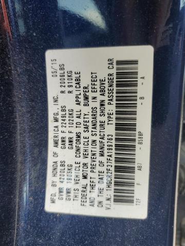 2015 HONDA ACCORD LX - 1HGCR2F37FA199763
