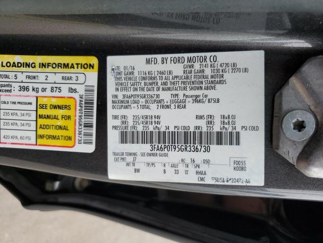 2016 FORD FUSION SE - 3FA6P0T95GR336730