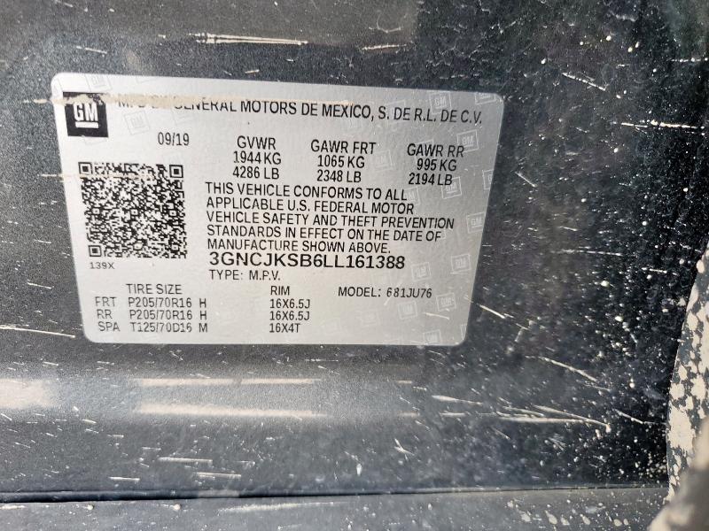 2020 CHEVROLET TRAX LS - 3GNCJKSB6LL161388