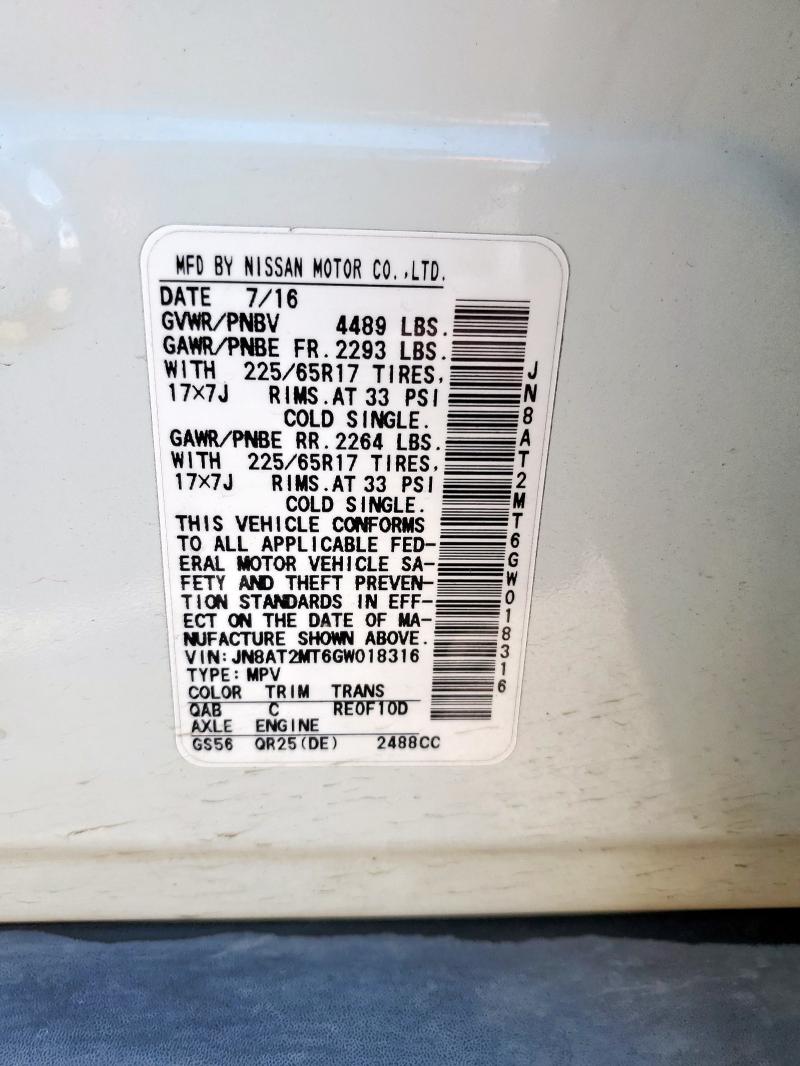 2016 NISSAN ROGUE S - JN8AT2MT6GW018316