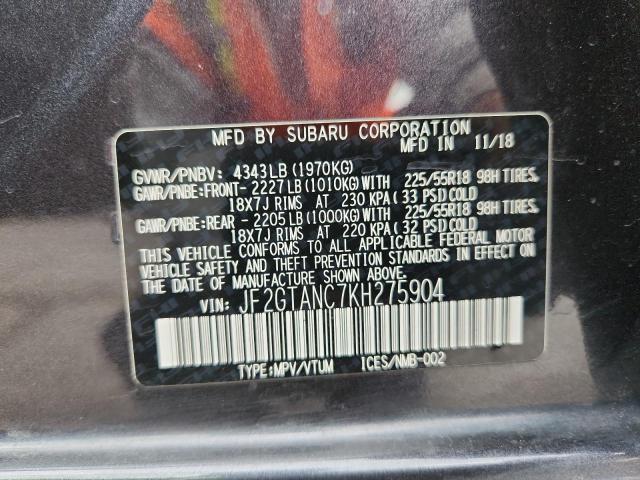 2019 SUBARU CROSSTREK JF2GTANC7KH275904
