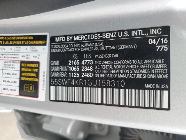 2016 MERCEDES-BENZ C 300 4MAT - 55SWF4KB1GU158310