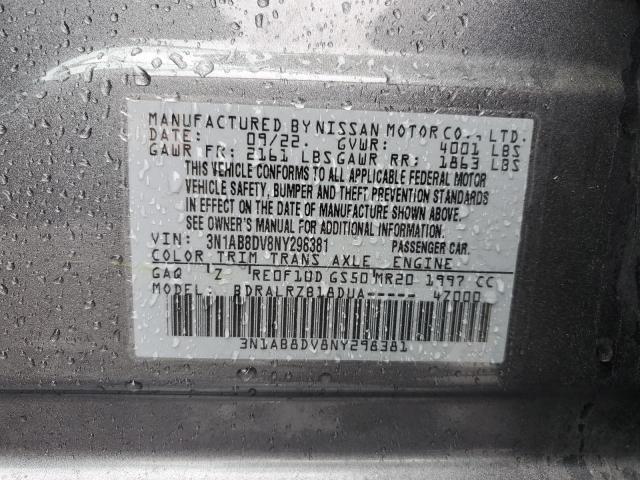 2022 NISSAN SENTRA SR 3N1AB8DV8NY298381