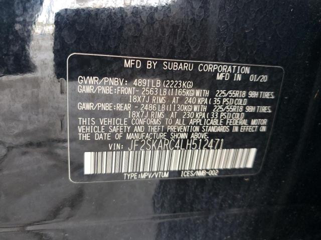 2020 SUBARU FORESTER S JF2SKARC4LH512471