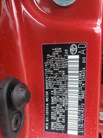 2019 TOYOTA COROLLA L 2T1BURHE9KC227164