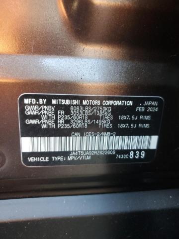 2024 MITSUBISHI OUTLANDER JA4T5UA92RZ622606