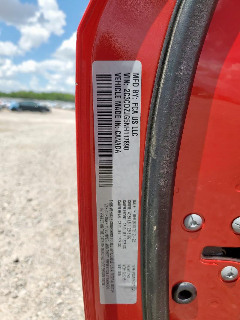 2022 DODGE CHALLENGER 2C3CDZJG5NH117890